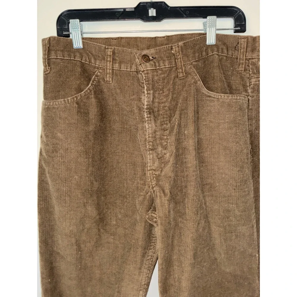 Levi's 519 Corduroy Pants Mens 34x33 Brown Vintage Slim Straight Trousers